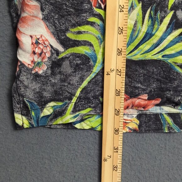 Tommy Bahama Shirt Men's XL Multi Color Silk Loop Collar Floral Cockatoo Travel - Picture 8 of 12